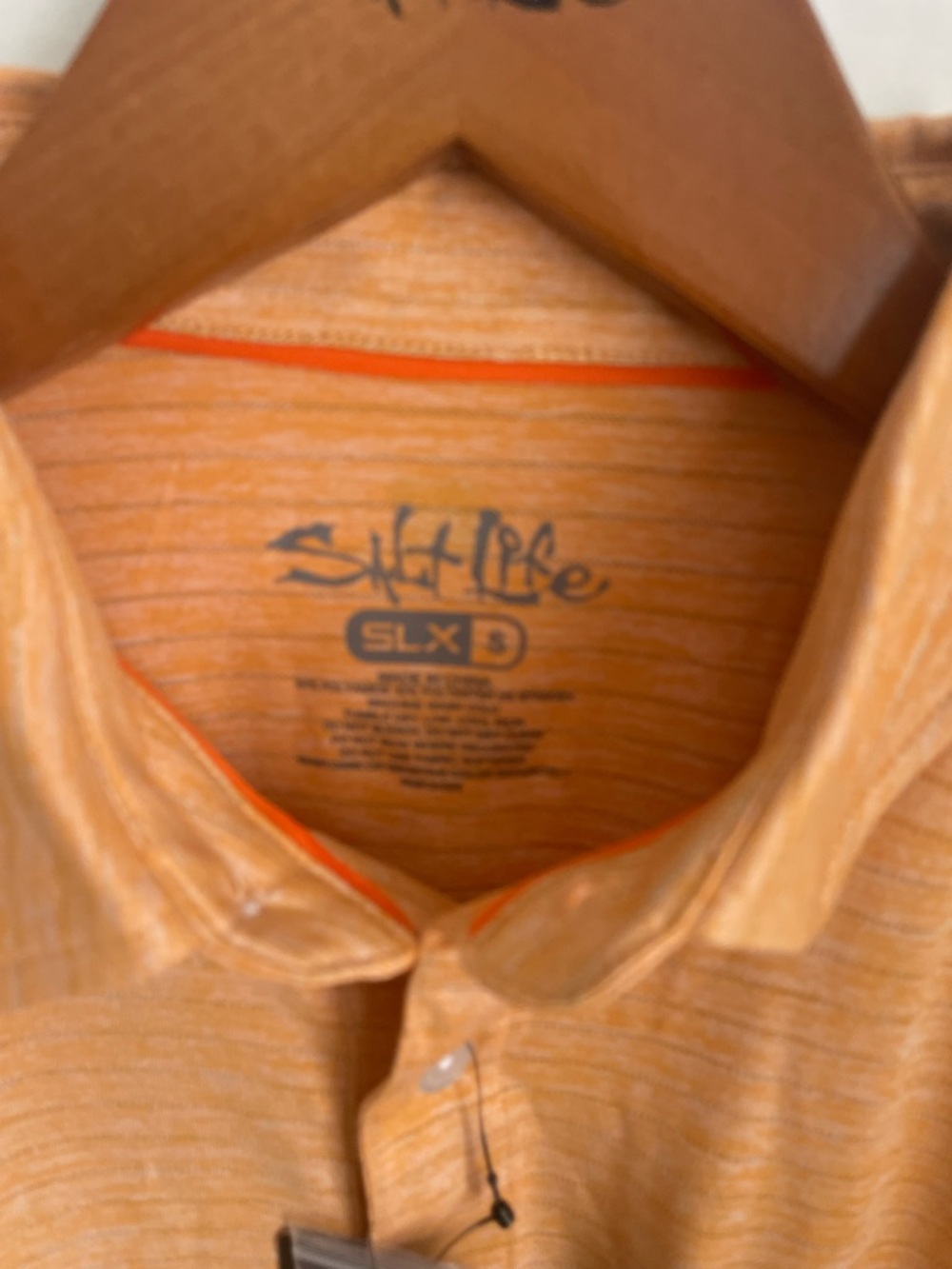 Salt Life Men's Peach Heather Polo Shirt - Picture 3 of 4